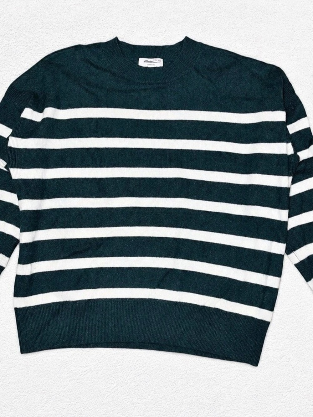 Madewell Cashmere Crewneck Sweater in Stripe Cashmere Striped Crewneck Sweater